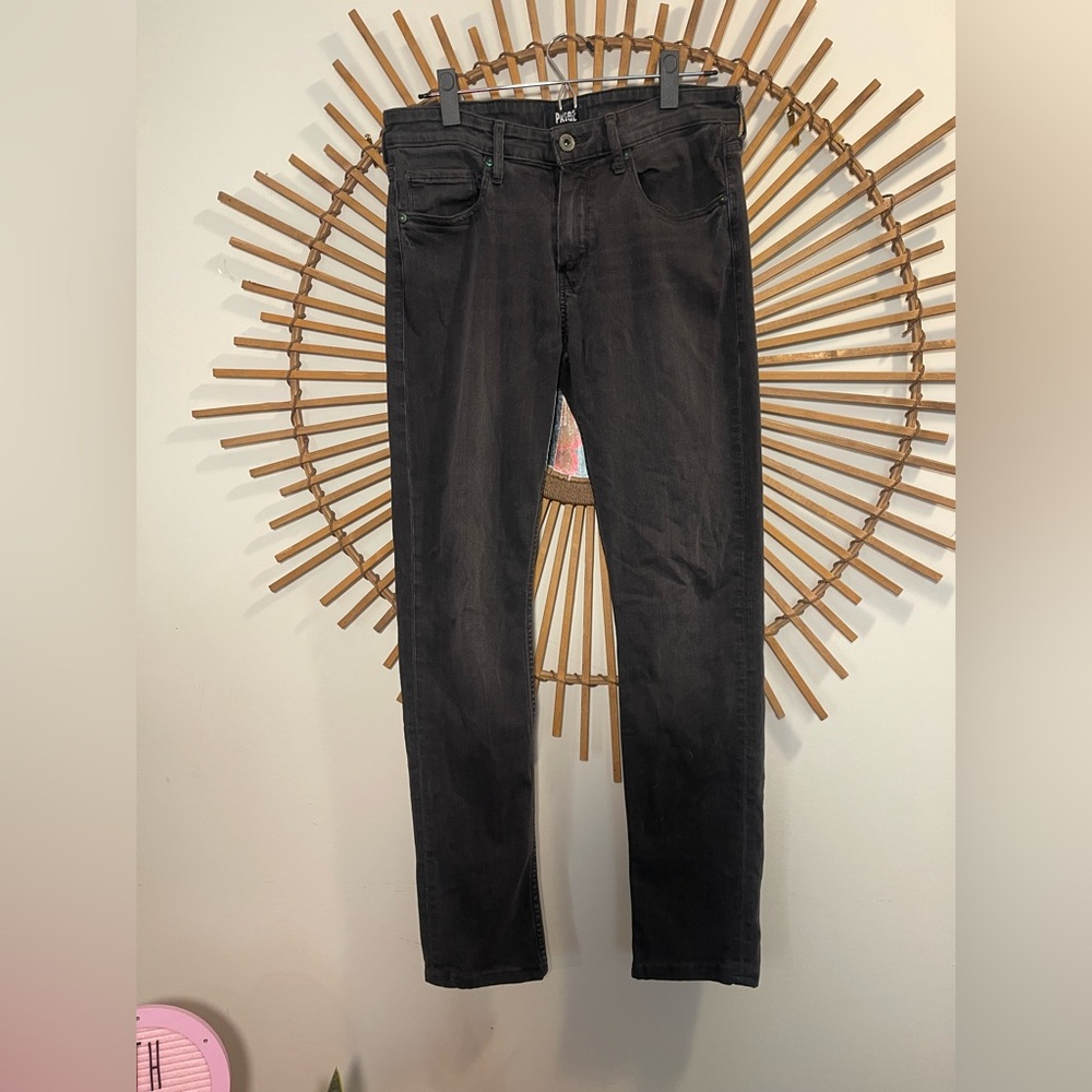 PAIGE Men's Lennox Slim Fit Washed Black Jeans Size 30 Grungr Hipster Rocker